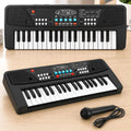 Kids Piano Keyboard with Mic (1 Year Warranty) 37 Keys 8 Rhythms 8 Tones 6 Demos Portable Electronic Keyboard Toy Beginners Educational Songs Recording Musical Toys 2 3 4 5 Years Boys Girls
