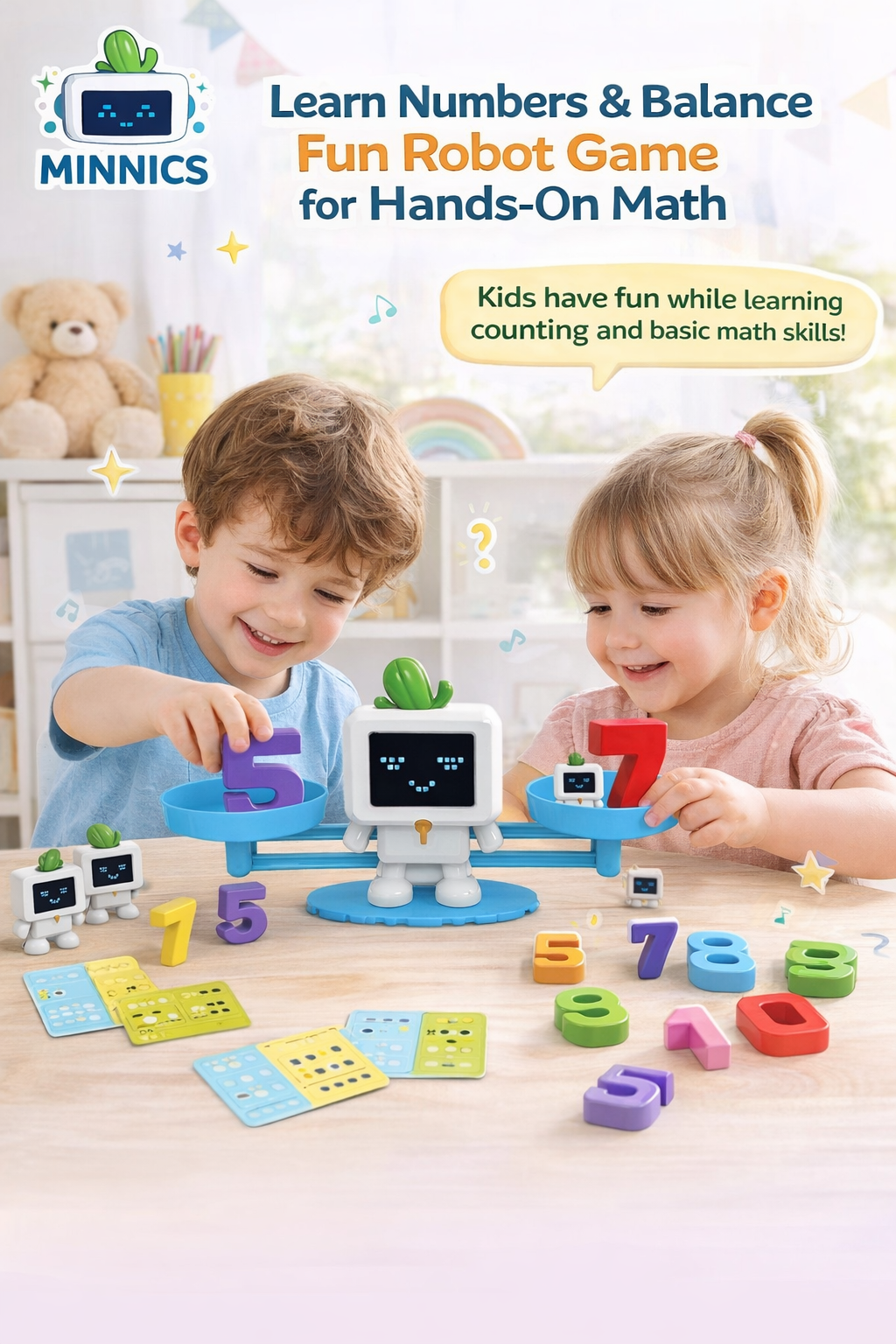 MINNICS Robot Balance Educational Toy for Kids  STEM Learning Toy for 3+ Years Boys & Girls