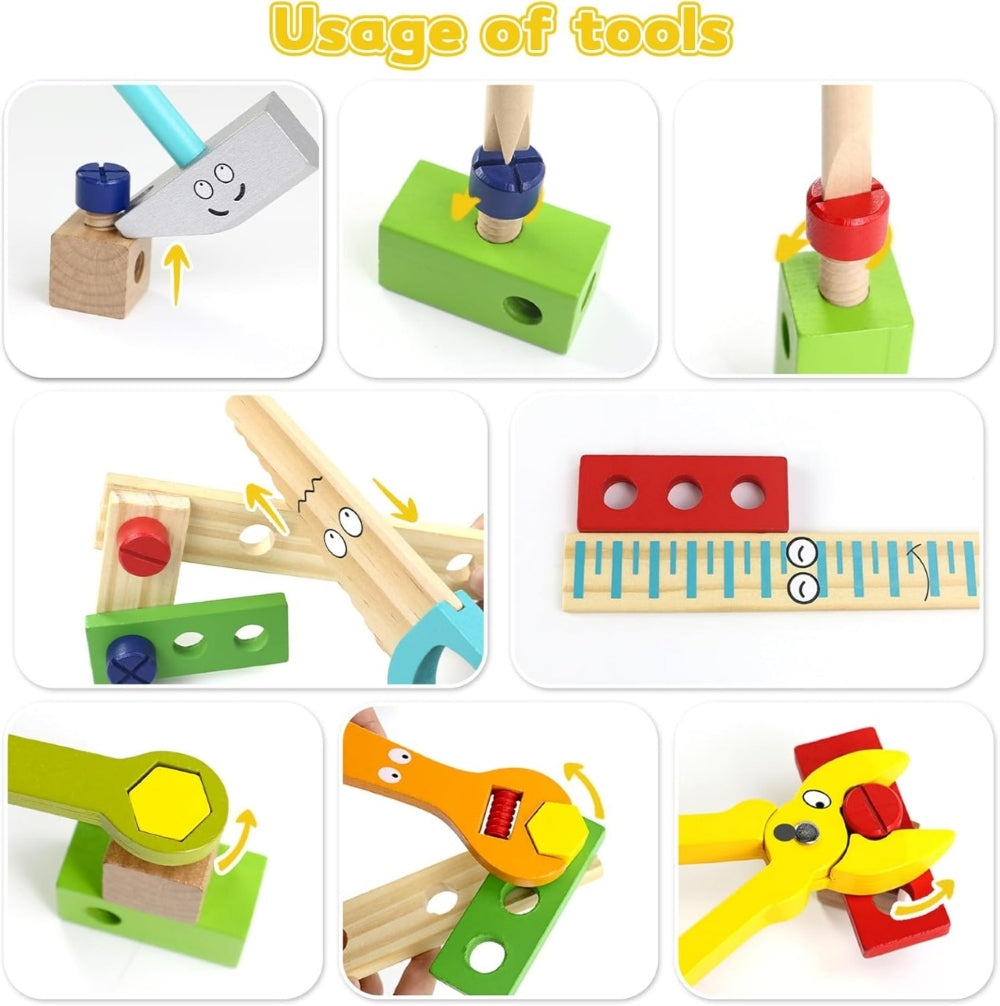 Wooden Tool Box Set Pretend Play Kit