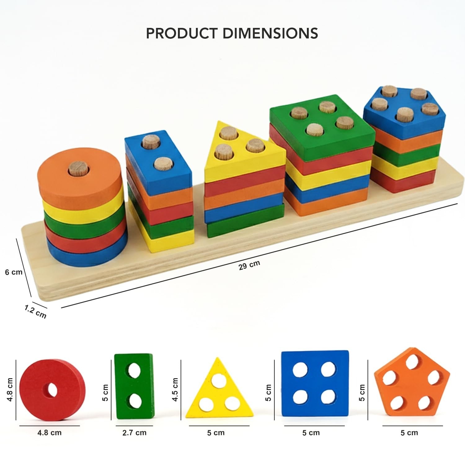 MINNICS Geometric Angle Blocks for Kids | 26 Pcs Montessori Sorting & Stacking Educational Toy