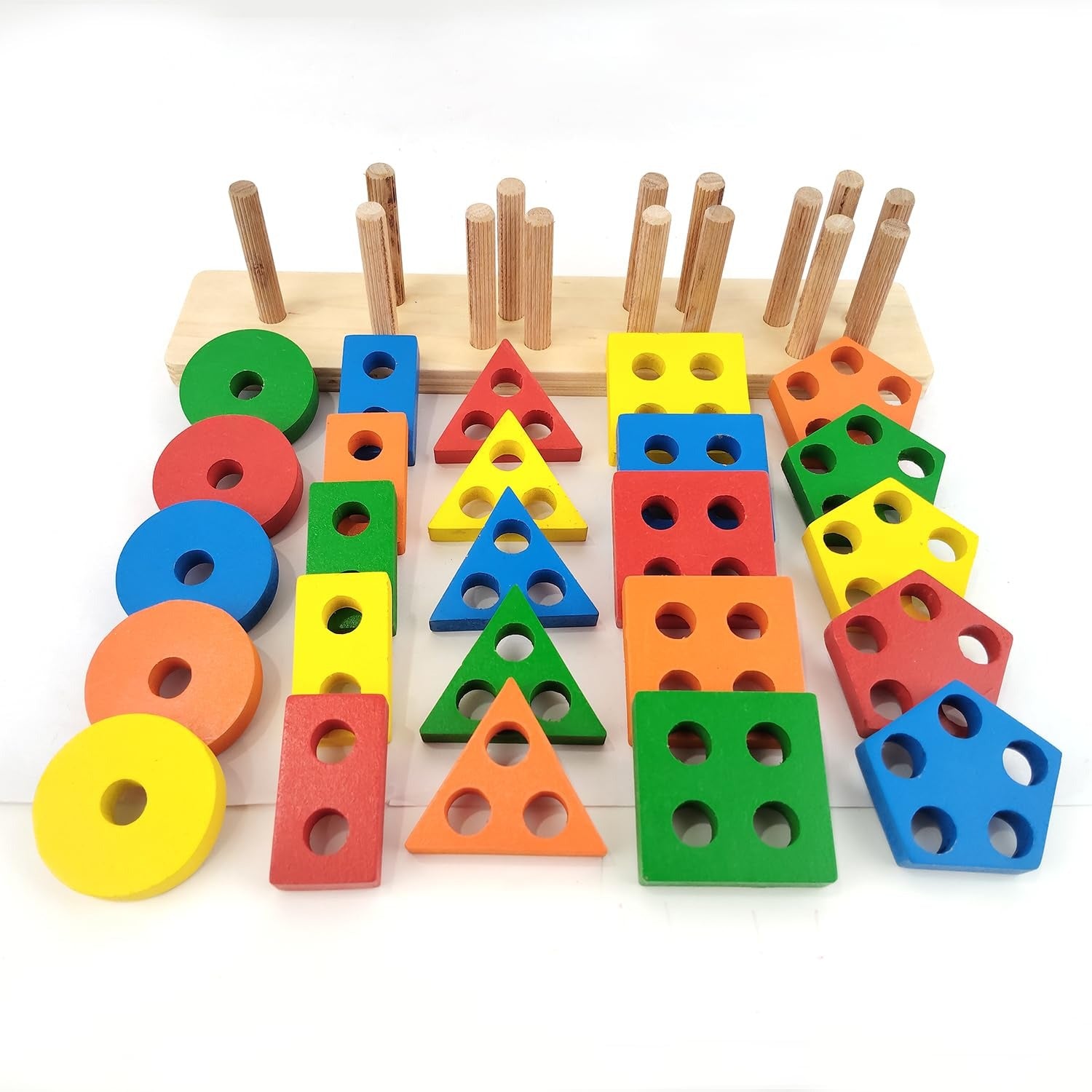 MINNICS Geometric Angle Blocks for Kids | 26 Pcs Montessori Sorting & Stacking Educational Toy