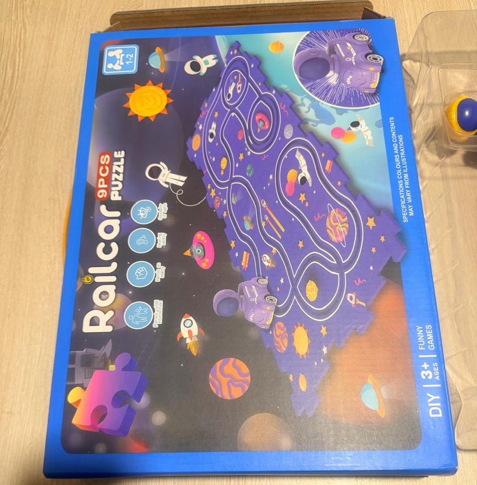 Rail Car Puzzle for Kids | Space Theme Track Puzzle Toy