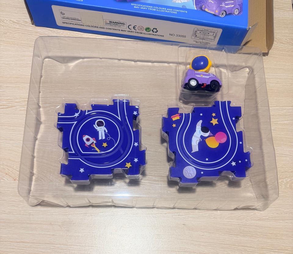 Rail Car Puzzle for Kids | Space Theme Track Puzzle Toy