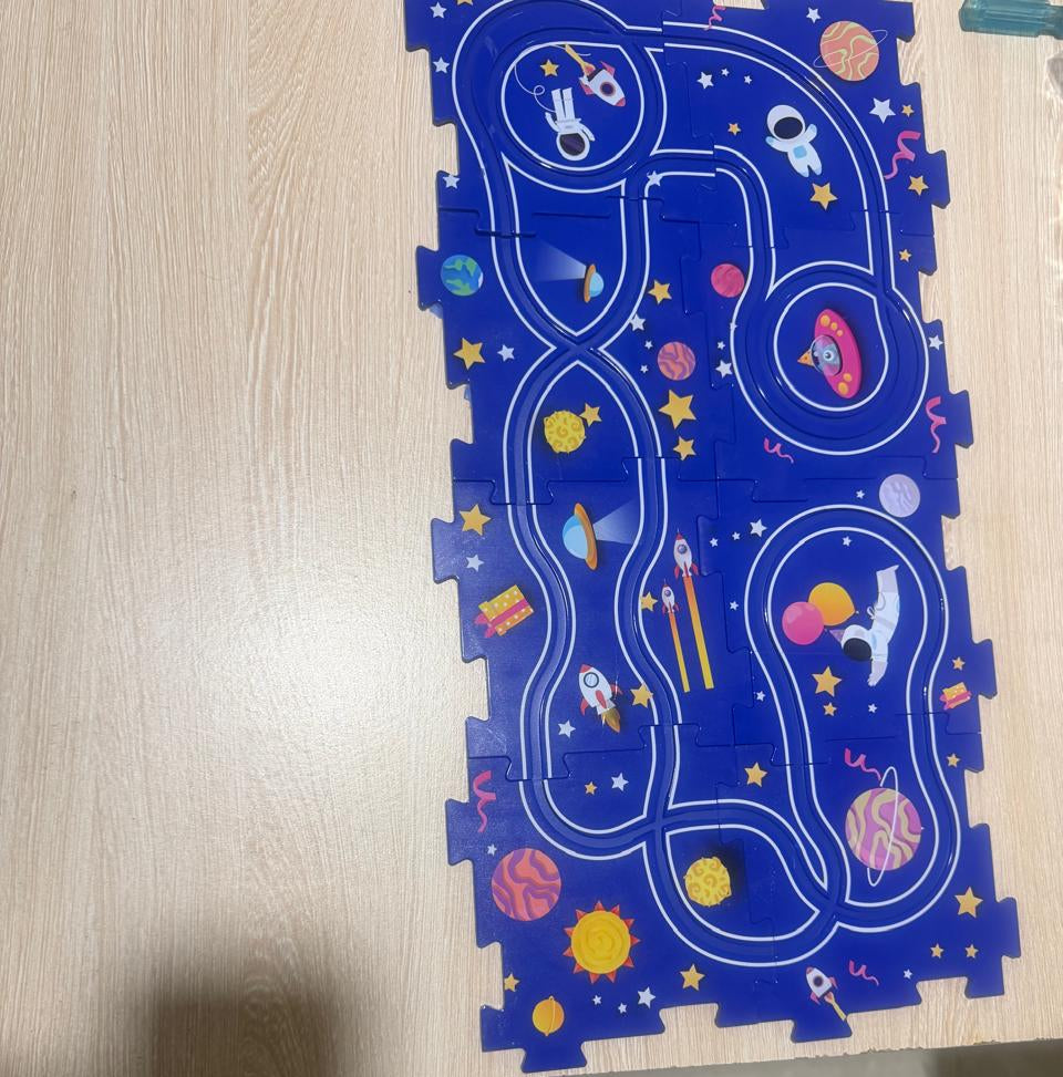 Rail Car Puzzle for Kids | Space Theme Track Puzzle Toy