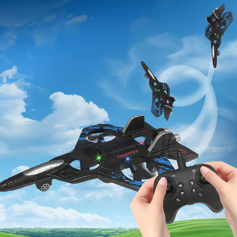 Remote Control Flying Airplane RC Glider Fighter Jet Aeroplane Drone with Rechargeable Battery