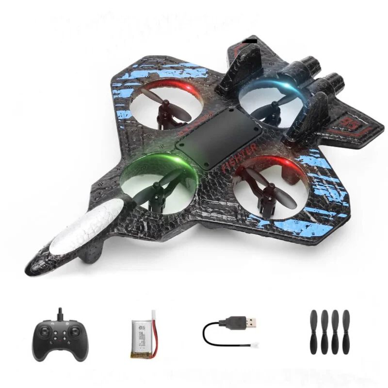 Remote Control Flying Airplane RC Glider Fighter Jet Aeroplane Drone with Rechargeable Battery