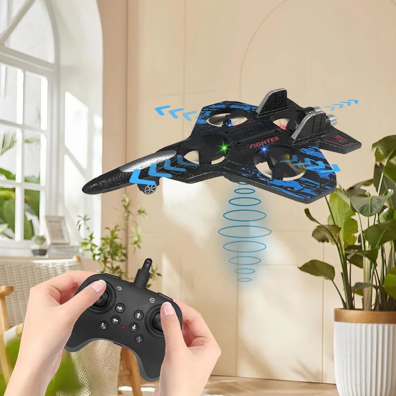 Remote Control Flying Airplane RC Glider Fighter Jet Aeroplane Drone with Rechargeable Battery