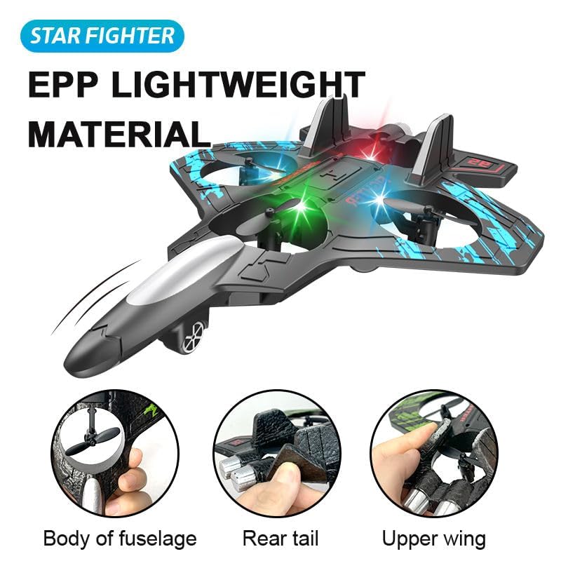 Remote Control Flying Airplane RC Glider Fighter Jet Aeroplane Drone with Rechargeable Battery